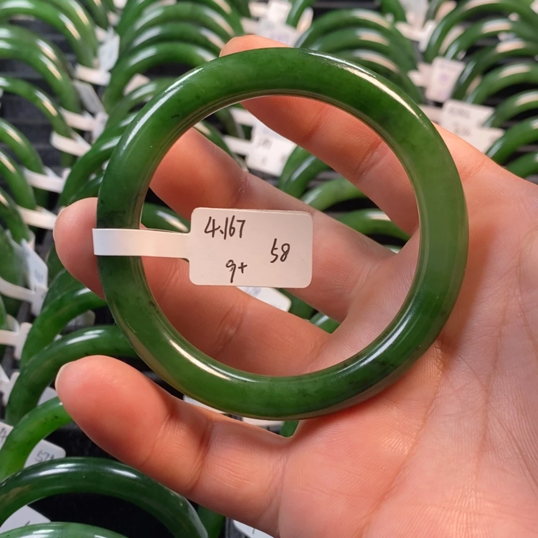 和田玉（碧玉）未镶嵌手镯58