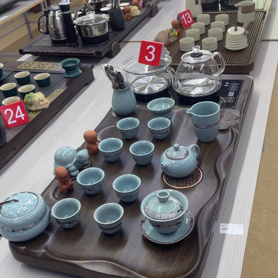 素*整套茶具套装家用全自动