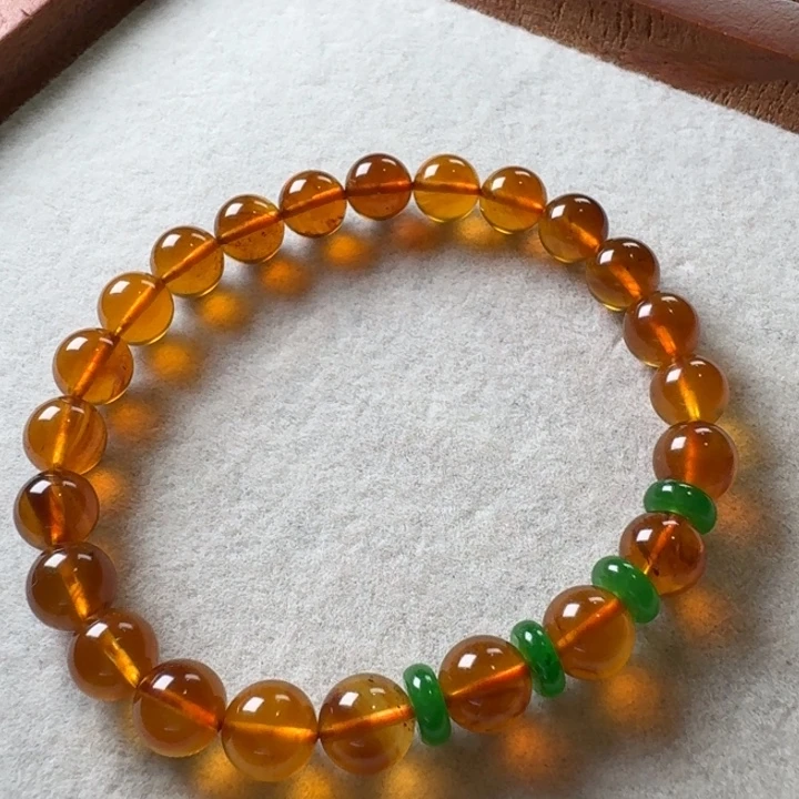 琥珀未镶嵌手链天然琥珀