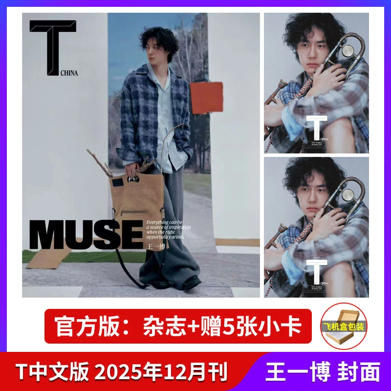 栩栩商店｜《T》中文版王一博封面 锦绣12月刊官方版时尚官方5张小卡