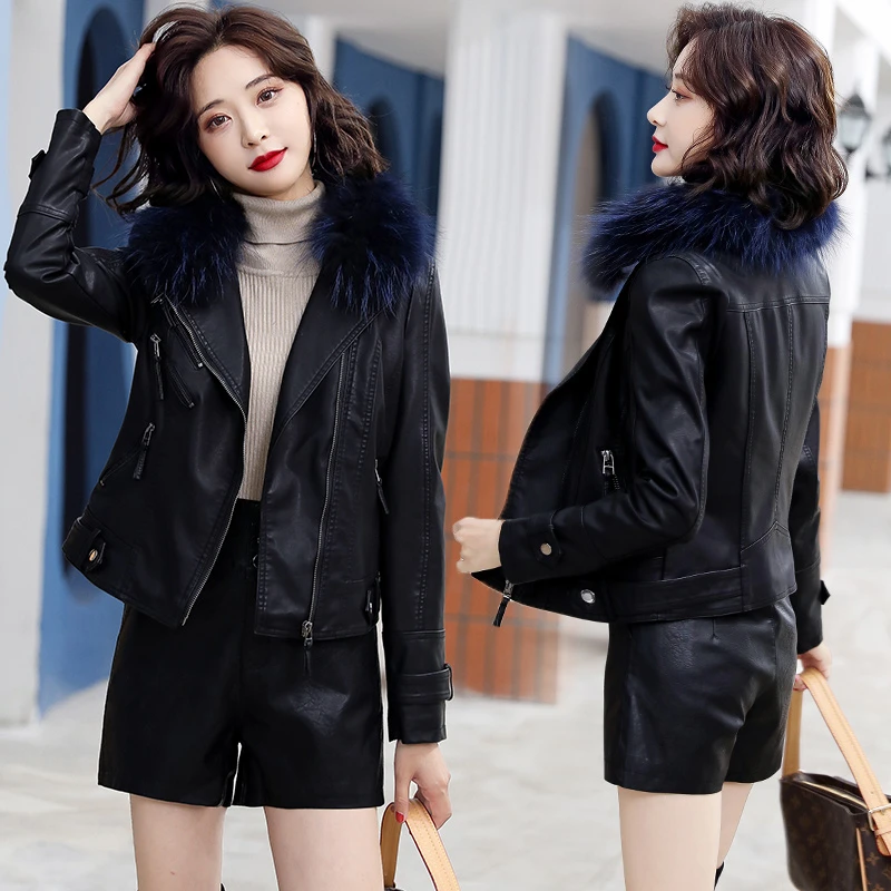 主推短款皮衣秋装2025年新款女时尚气质韩版修身显瘦减龄皮