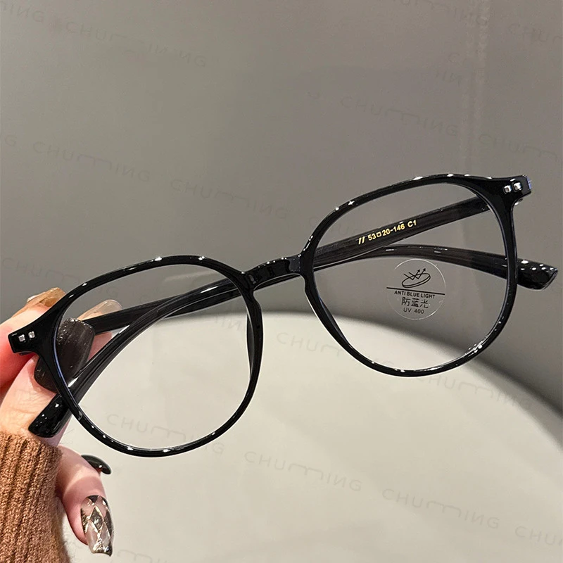 超轻TR黑色素颜神器方圆框眼镜近视女度数可配防蓝光显瘦眼睛镜架