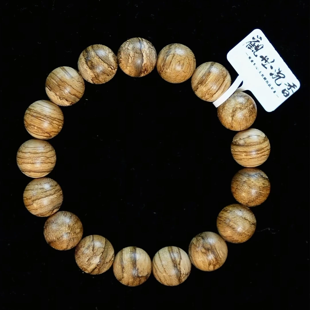 沉香观世沉香马尼涝虎斑纹1.2手串