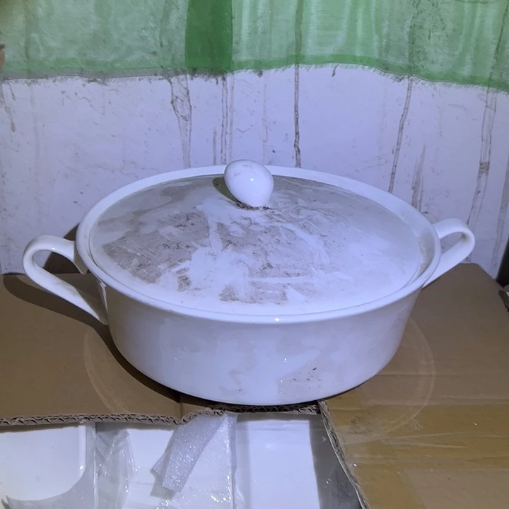 用***0国营尾货骨瓷锅一套微瑕
