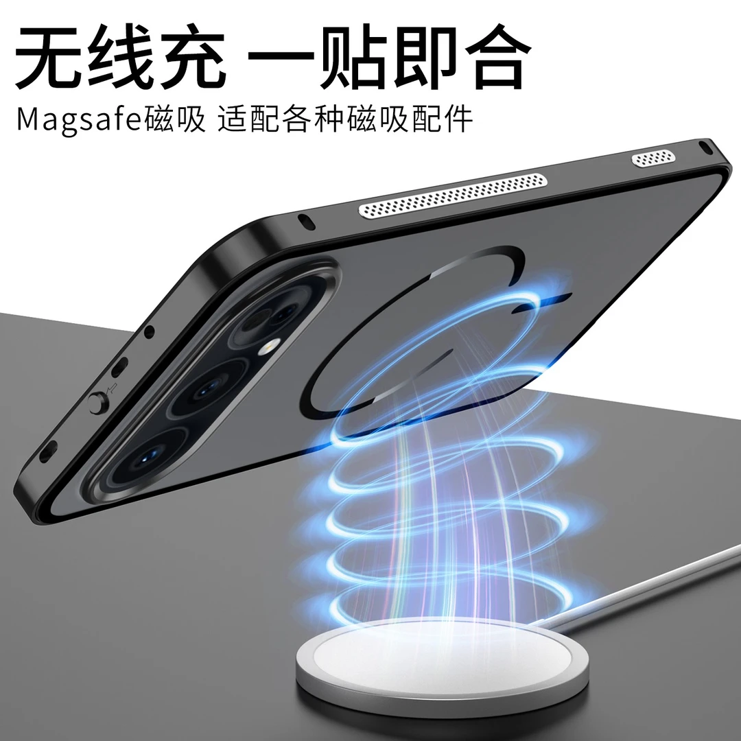 适用荣耀500Pro磁吸弹扣金属防摔散热手机壳小众潮款防指纹保护套