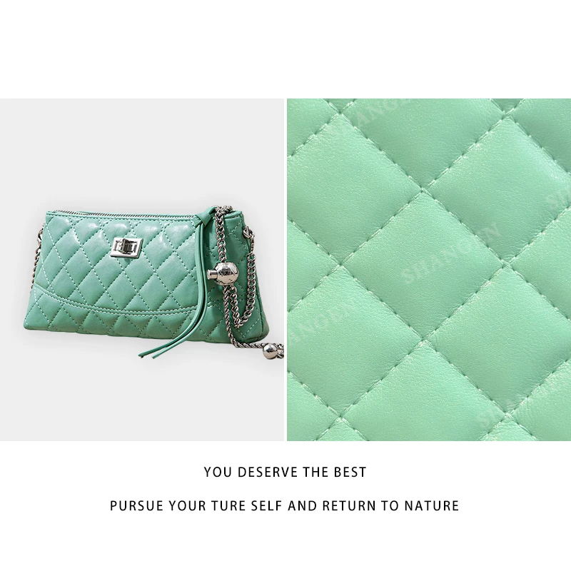 【尚恩CC】SK-92663-冰绿-轻奢时尚女士新款单肩斜挎包