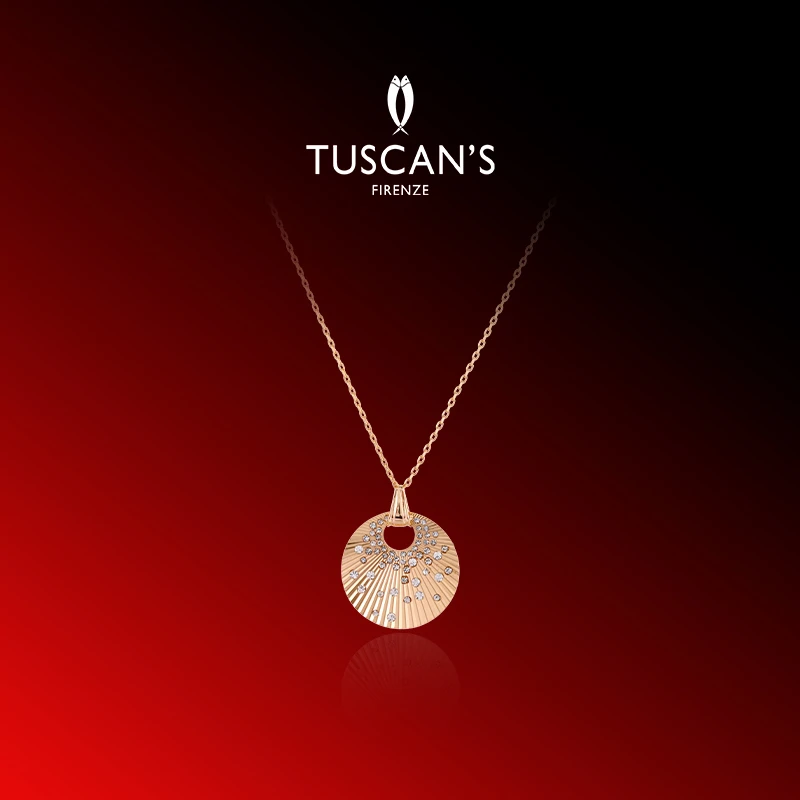 TUSCAN'S 铜项链 TUSCAN'S 铜项链 女士时尚圆牌吊坠项链高级