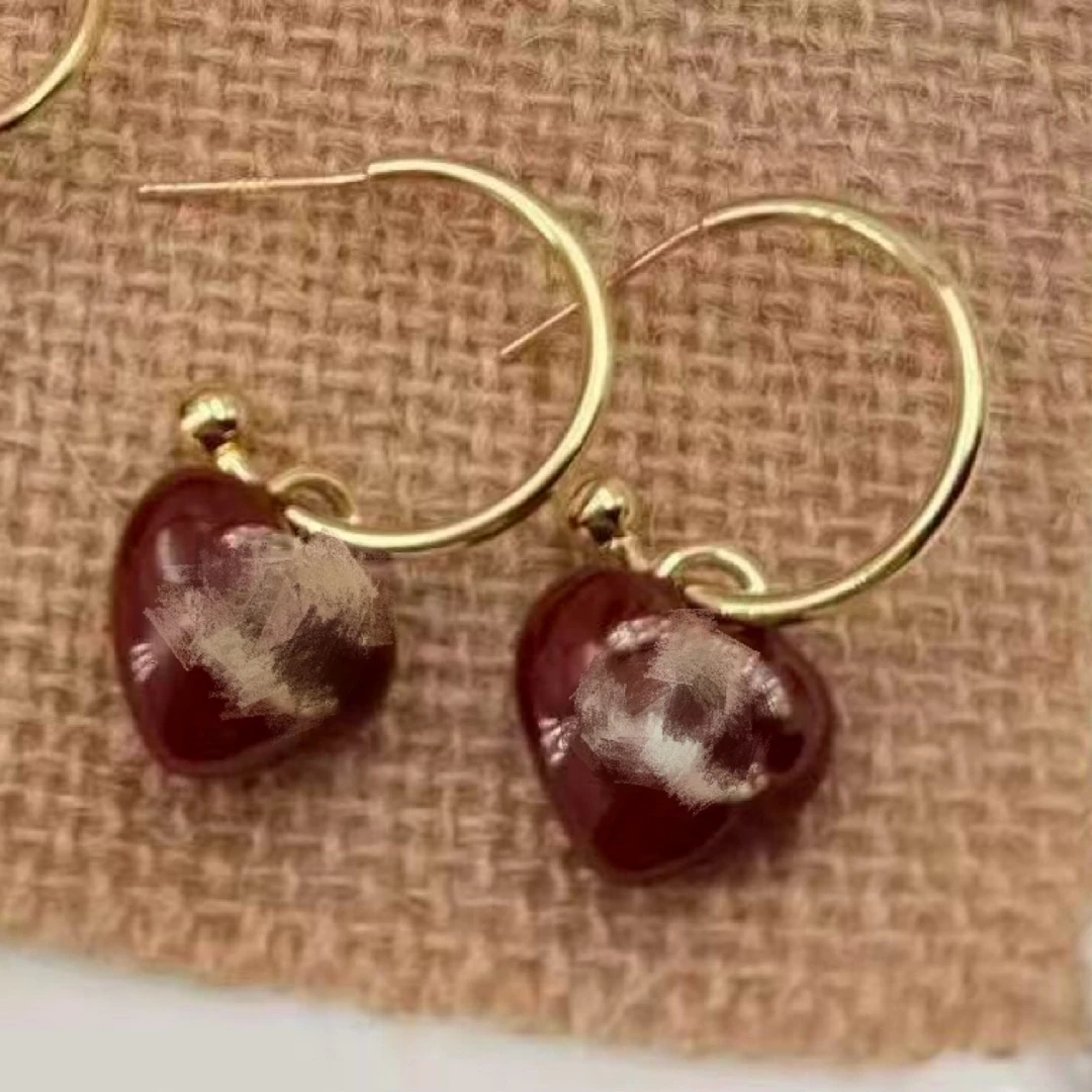 红色爱心发夹一对