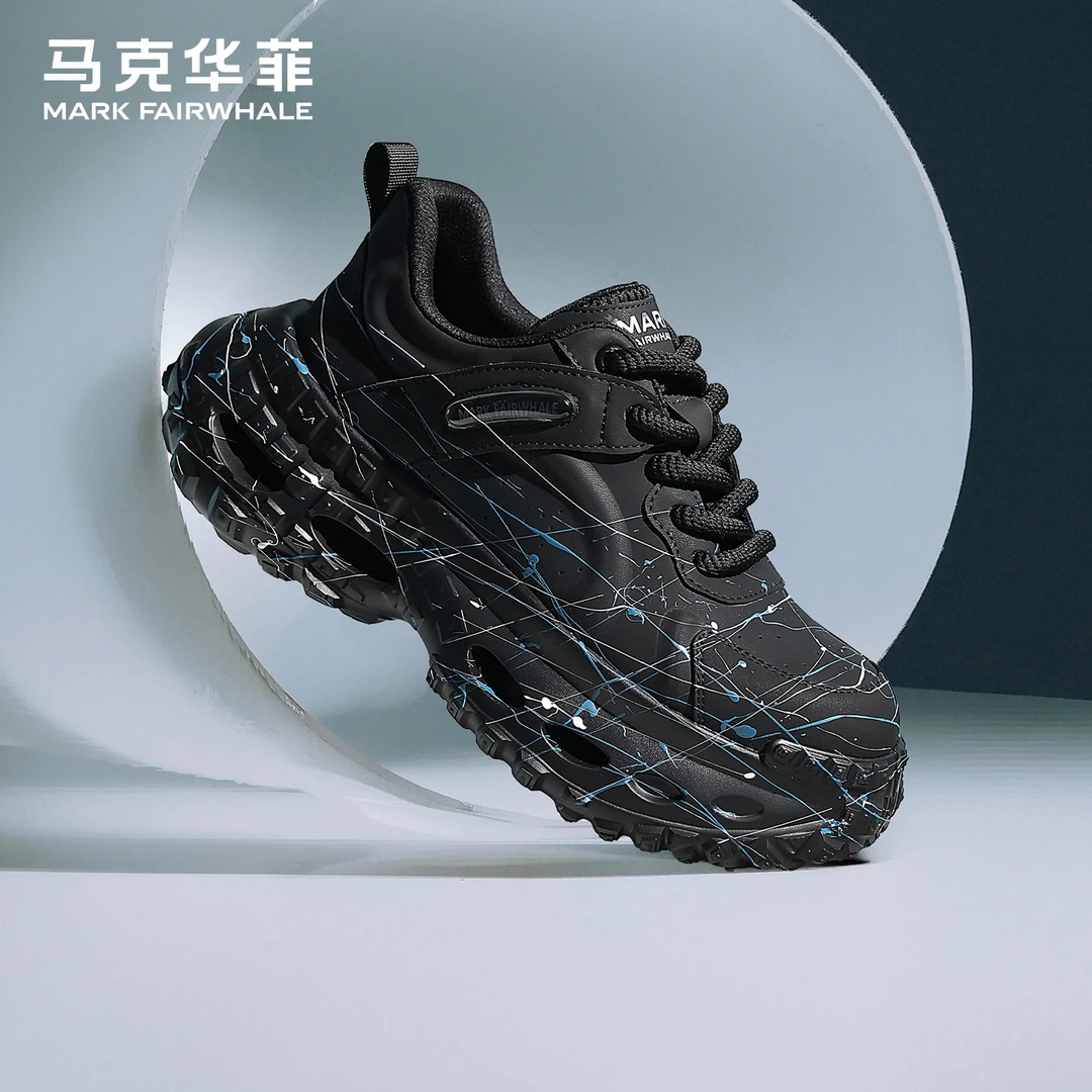 马克华菲轮胎鞋男款2025新款秋季厚底老爹鞋增高休闲鞋潮流男鞋子