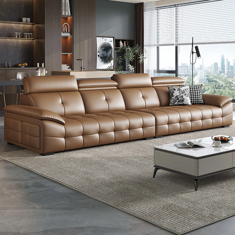 【夏日狂欢购】头层牛皮意式轻奢真皮劳伦斯客厅免洗家用沙发D010