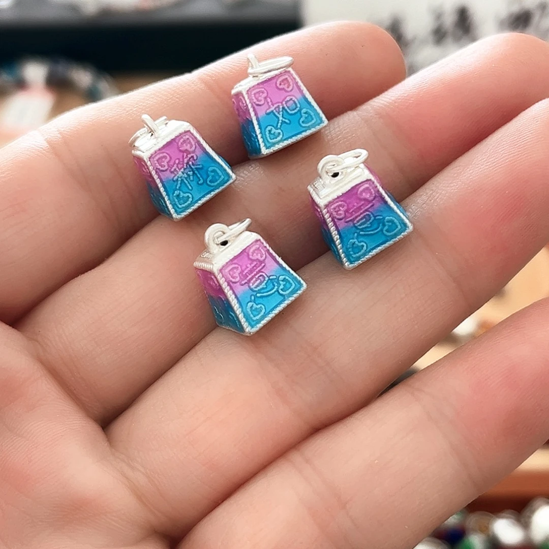 珐琅吊坠足银称心吊坠