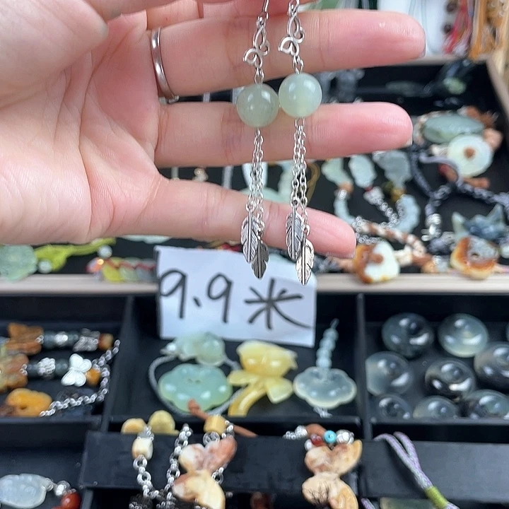 蛇纹石玉合金颈饰