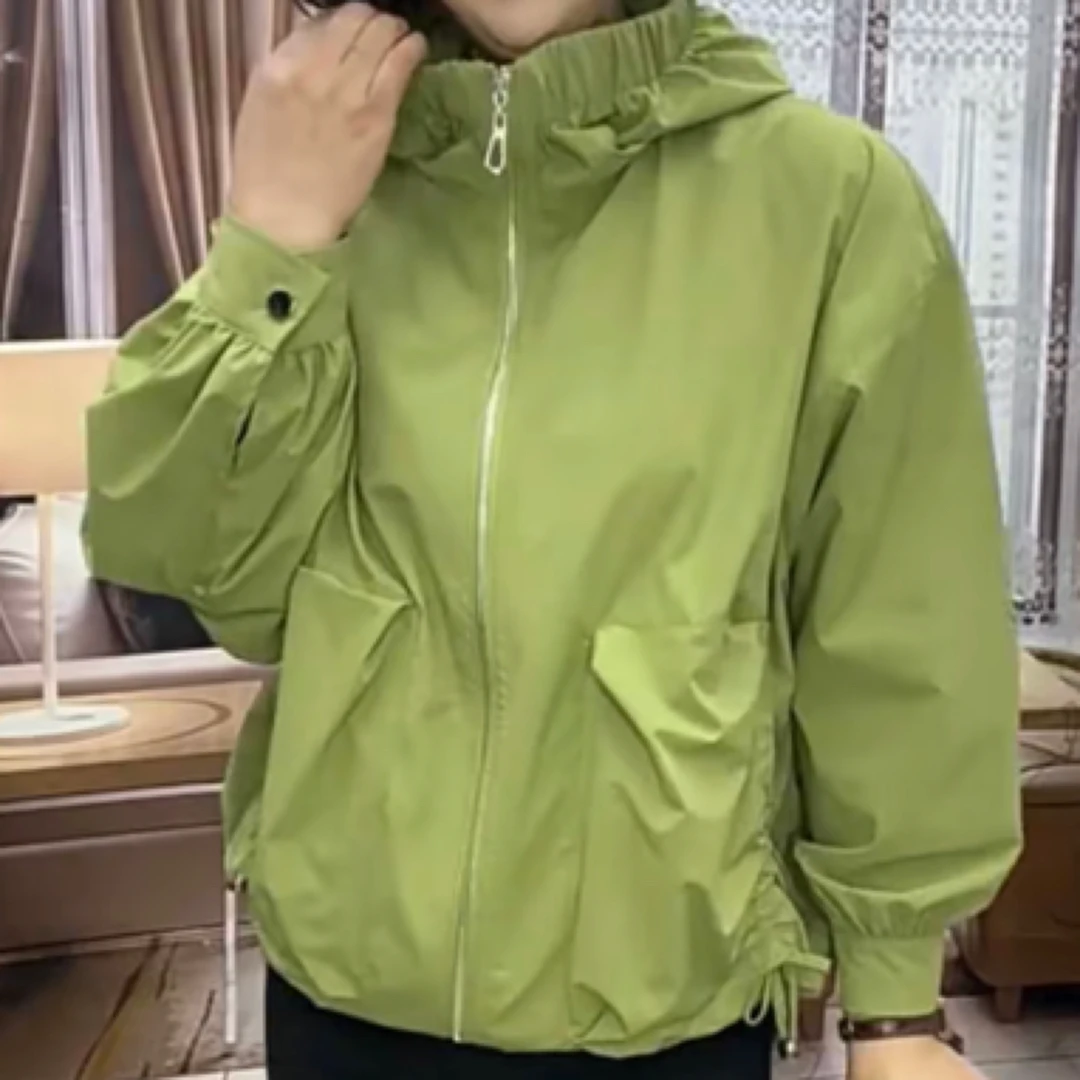 新款时尚潮流百搭休闲宽松帽款夹克外套