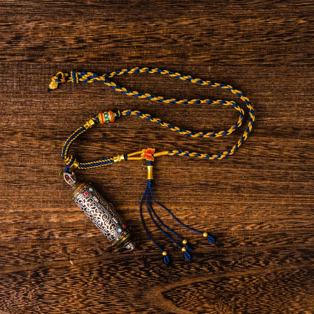 钛钢吊坠 【业必消】地藏盒盒吊坠项链(多样性编绳)FL-1451