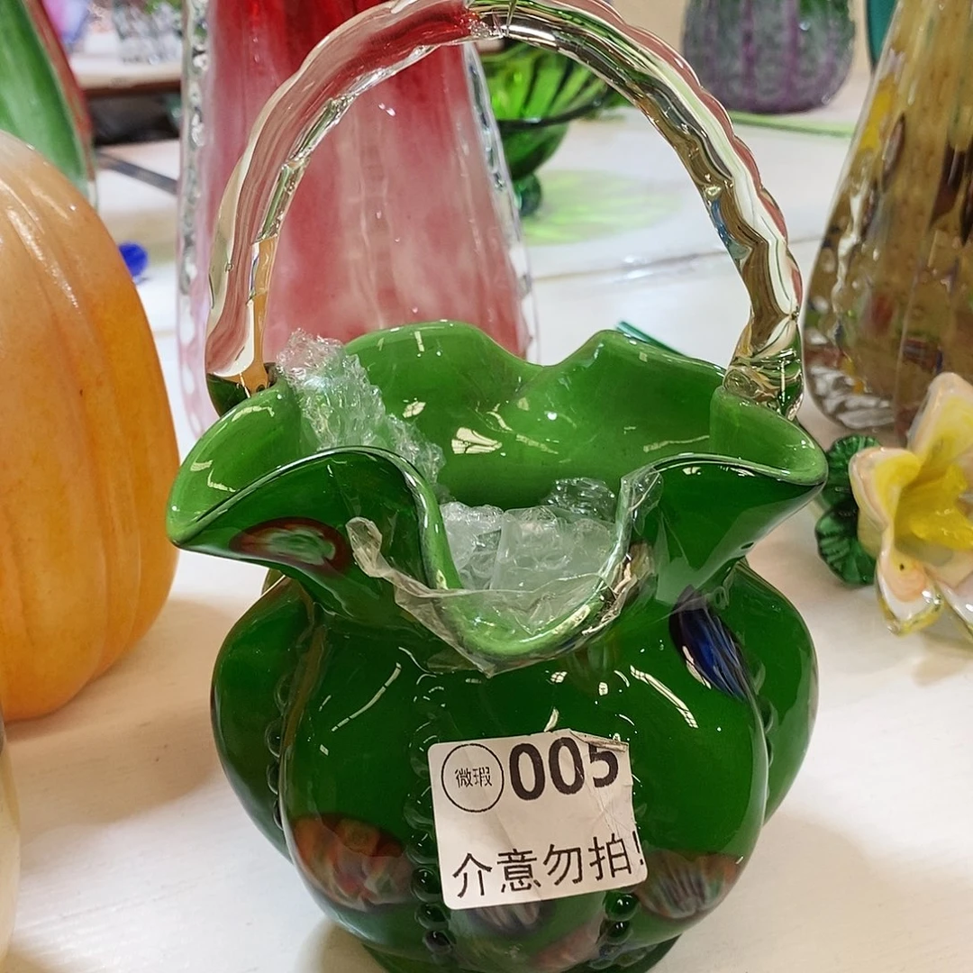 琉璃微瑕花瓶纯手工
