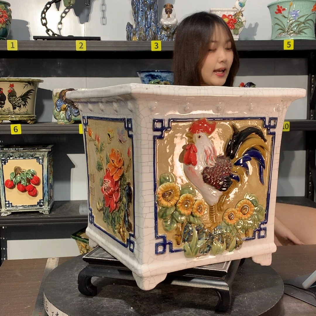 &***&高温烧制石湾盆花盆