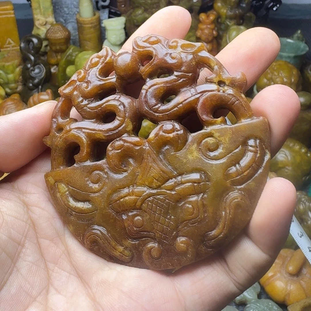 白玉菩提吊坠。。。