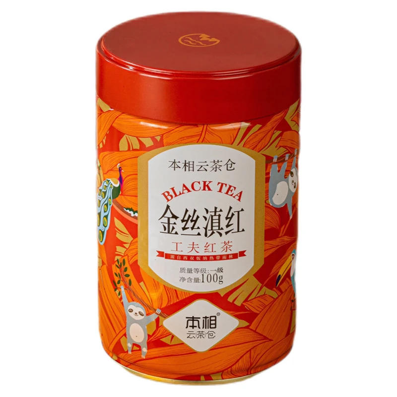 隆昌號 金丝滇红茶 工夫红茶桶装 100克/桶