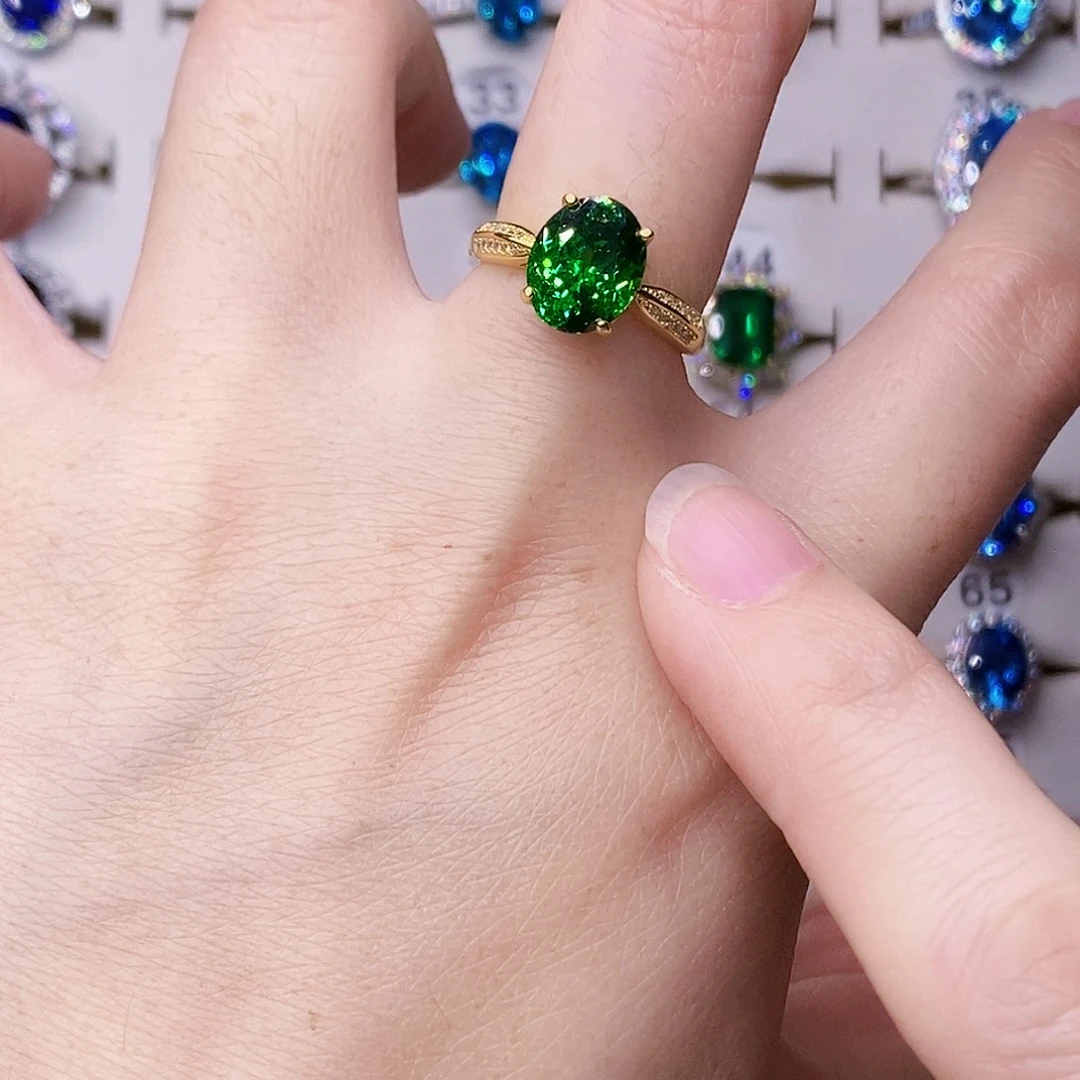 红宝石银S925镶嵌戒指