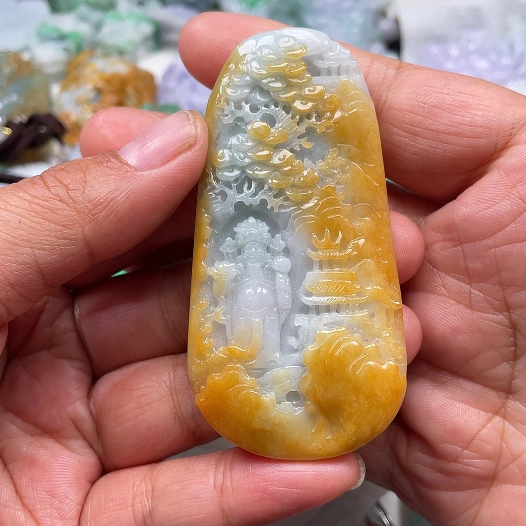 颈饰未镶嵌翡翠翡玉缘翡翠