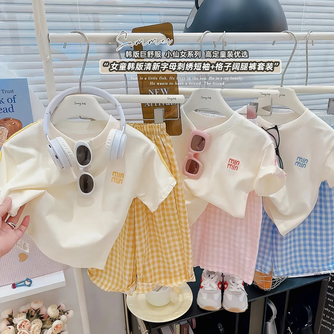 兮兮亲子款百搭简单时尚夏季儿童纯棉短袖宽松吸汗透气t恤女童