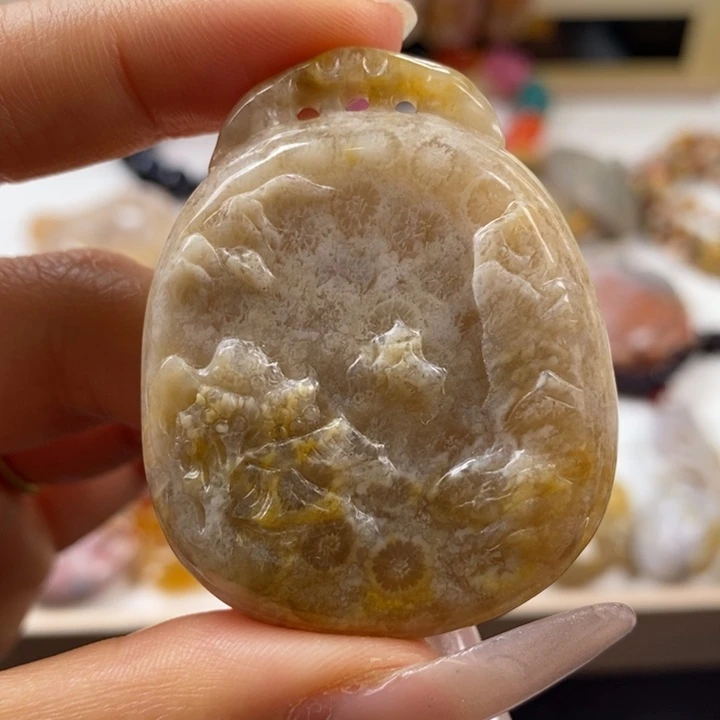 硅化玉吊坠(不含链)未镶嵌48号链接