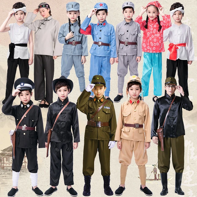 儿童雨来王二小放牛娃日农民红军八路军汉奸本兵鬼子六一演出服装