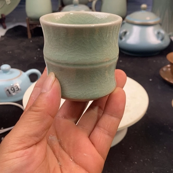 杯子原矿釉原产地汝瓷精品