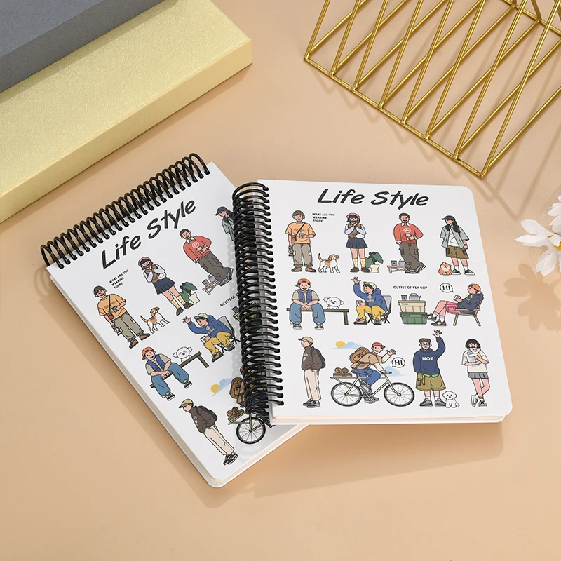 优品胜A5胶线圈多彩生活笔记本创意贴纸系列DIY手账记事本