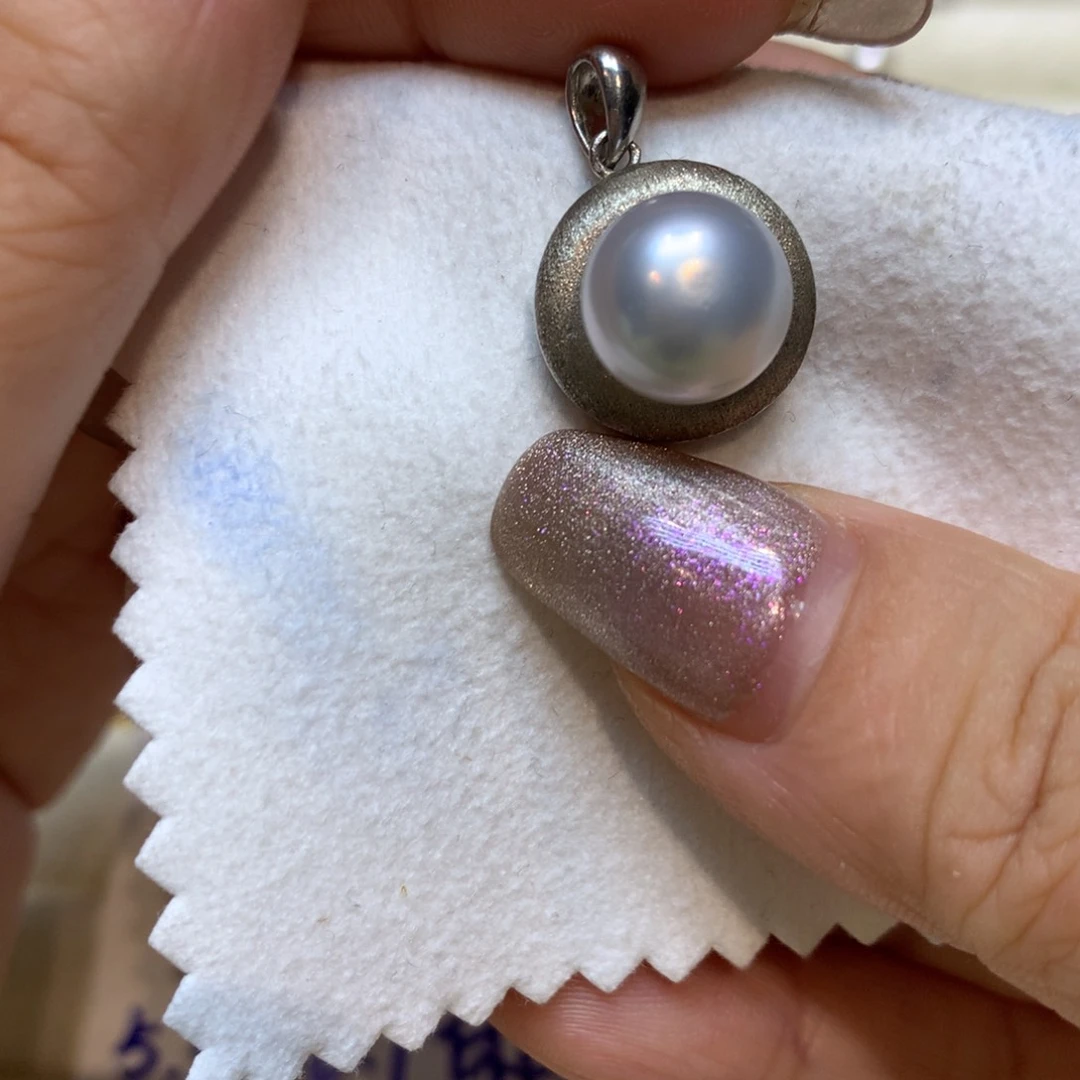 海水珍珠银S925镶嵌颈饰