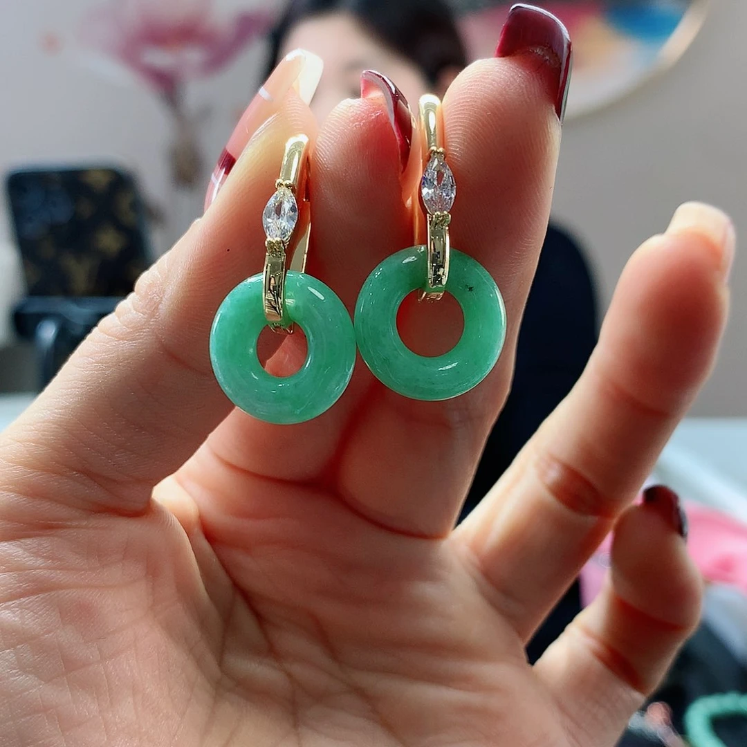 【闪购商品】翡翠耳饰未镶嵌，