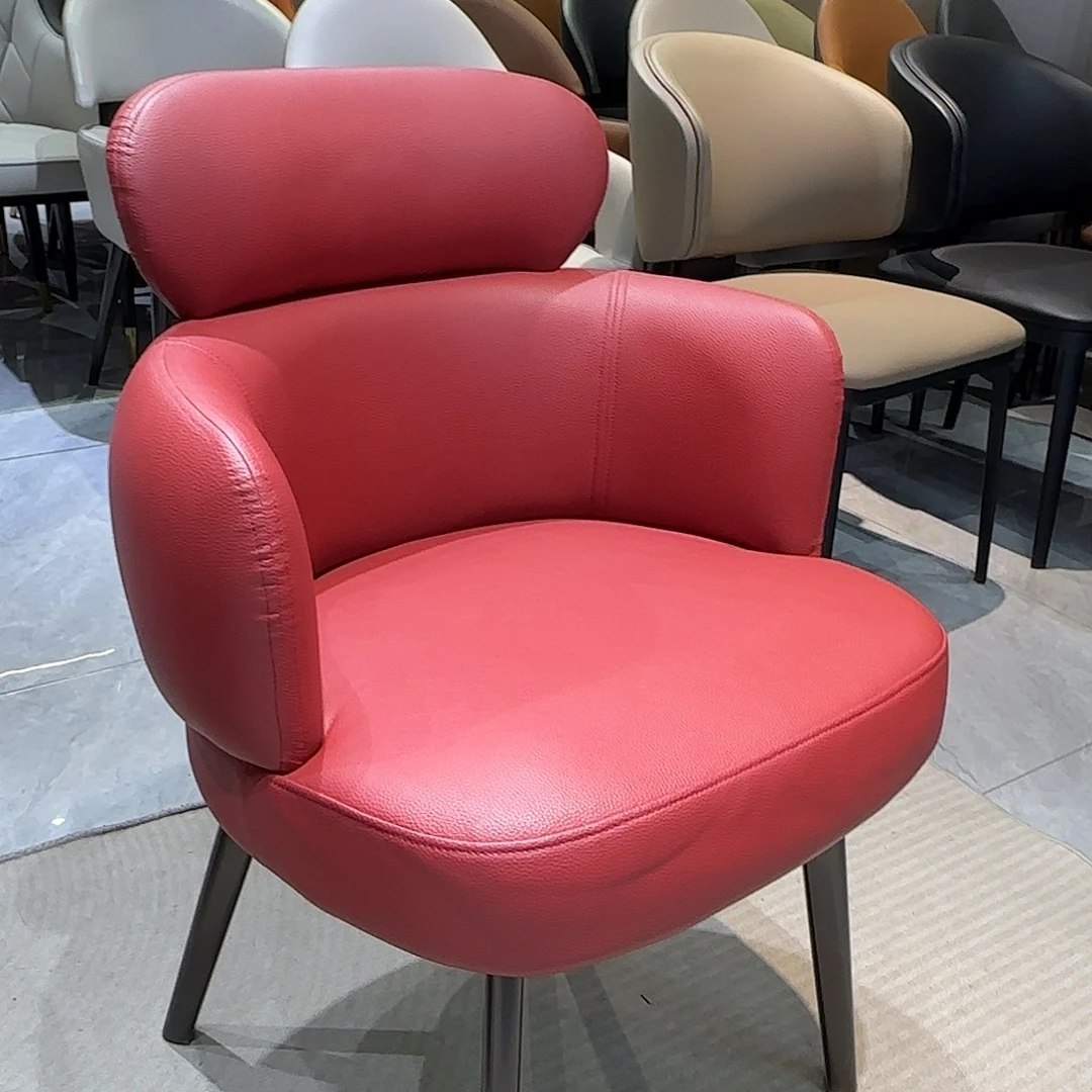 B1003弹簧包转椅红色1把