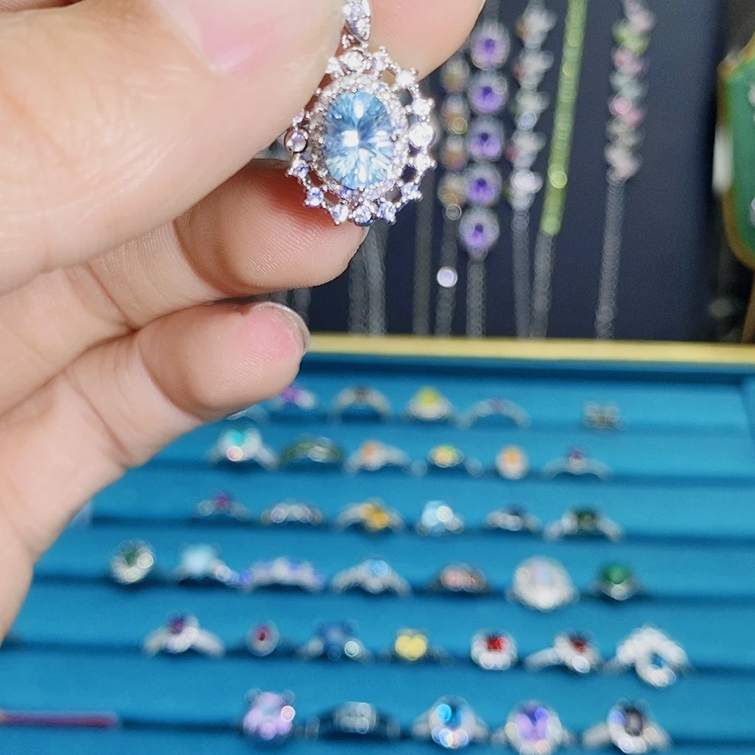 紫晶珠宝半成品银S925镶嵌