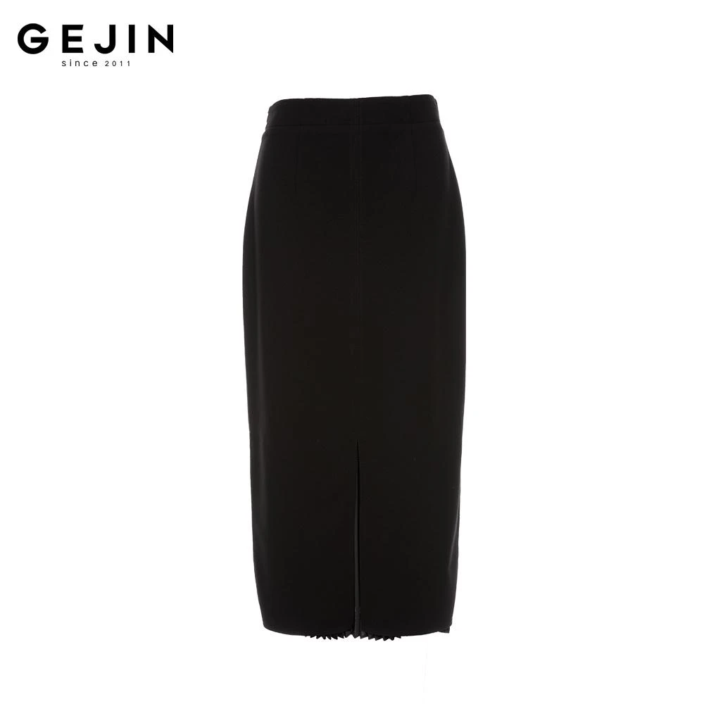 GEJIN/歌锦时尚新款显瘦百搭不起球莫代尔开叉半身裙9112510024