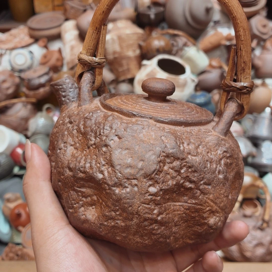 柴烧老岩泥高温茶器皿