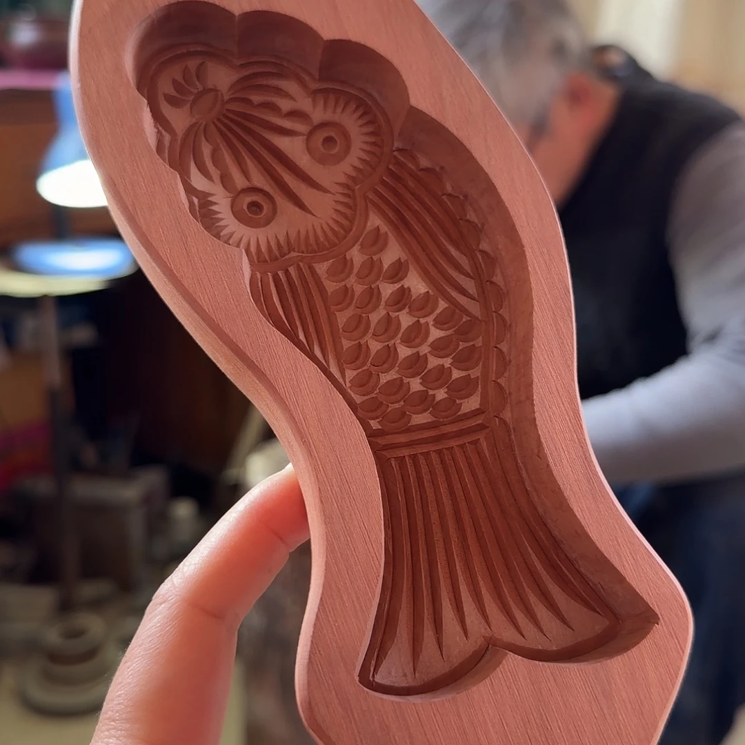 梨木红心木爷爷鱼模具