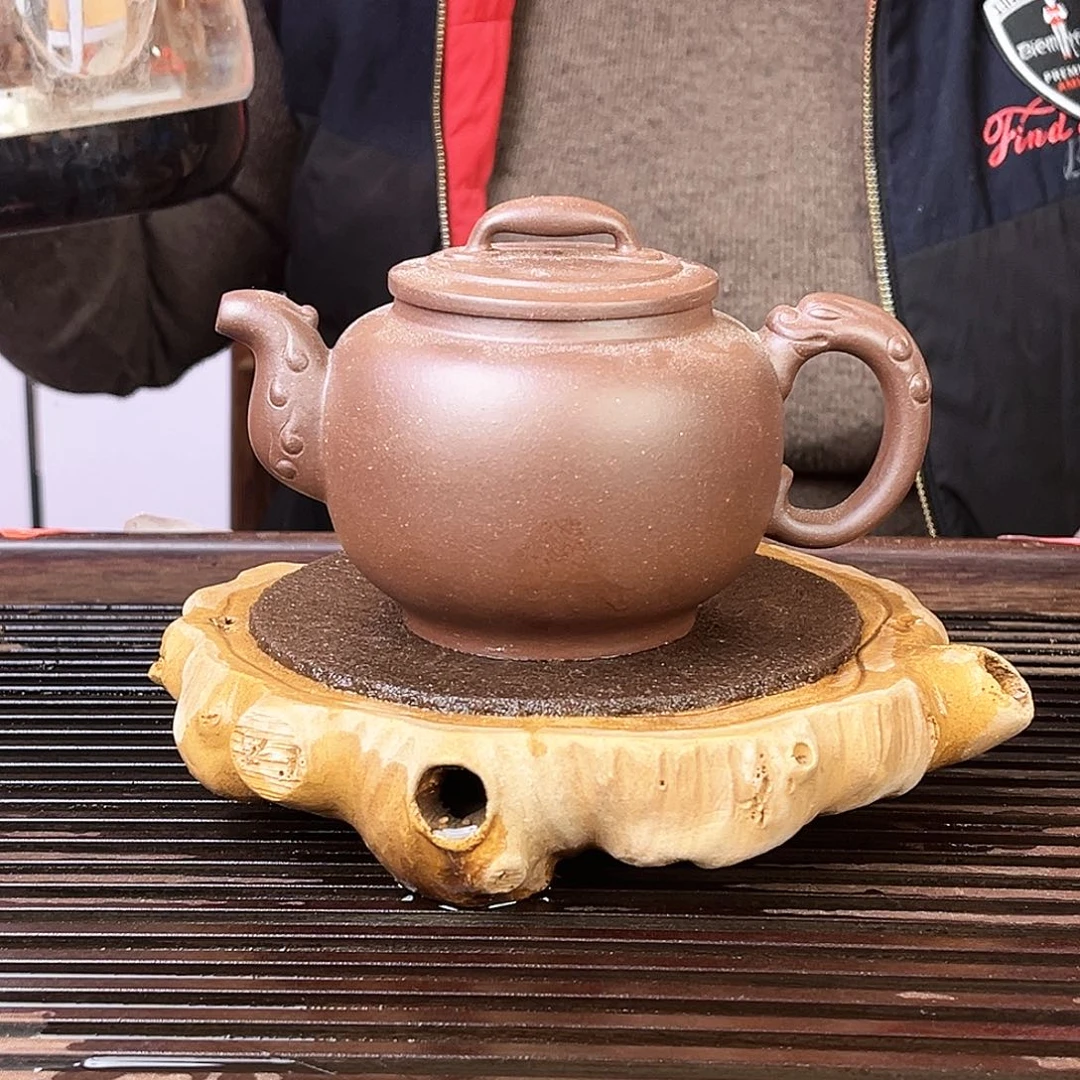 紫砂茶壶宜兴紫砂老紫泥260c c