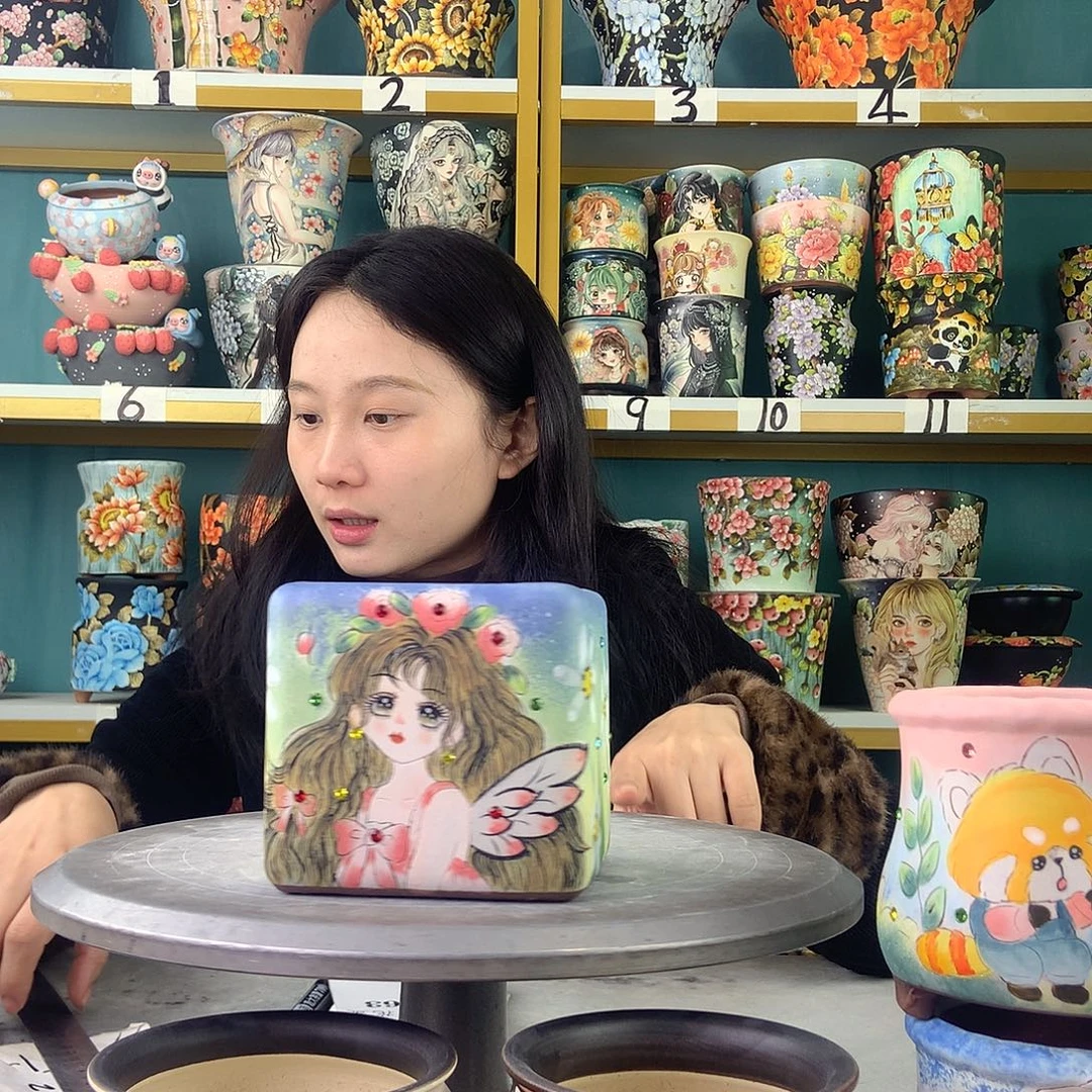 陶景德镇手工花盆863