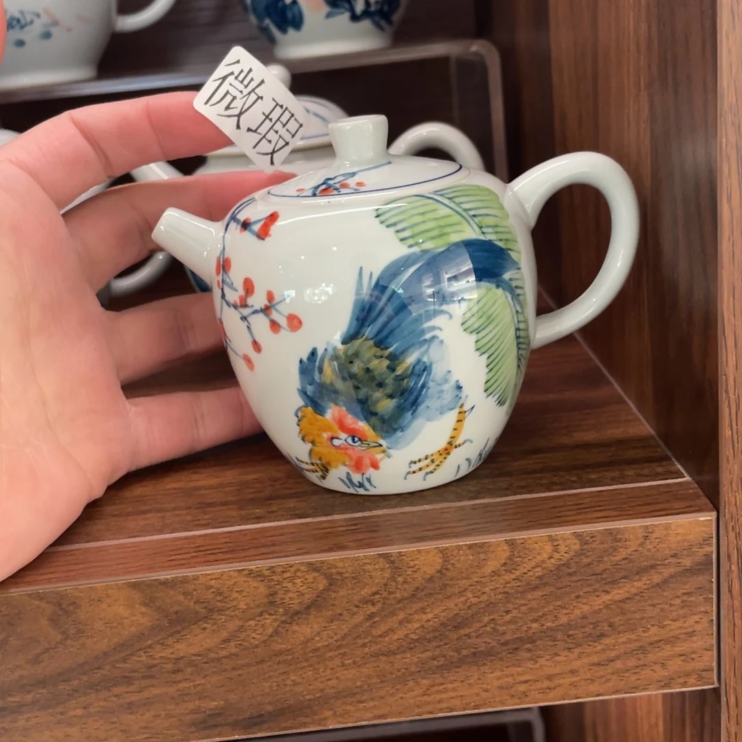 釉下手绘茶具微瑕冷***莉