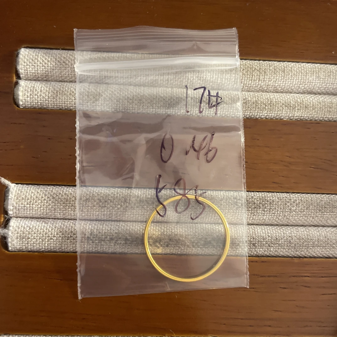 克重0.46 17号 米卡戒指 足金999