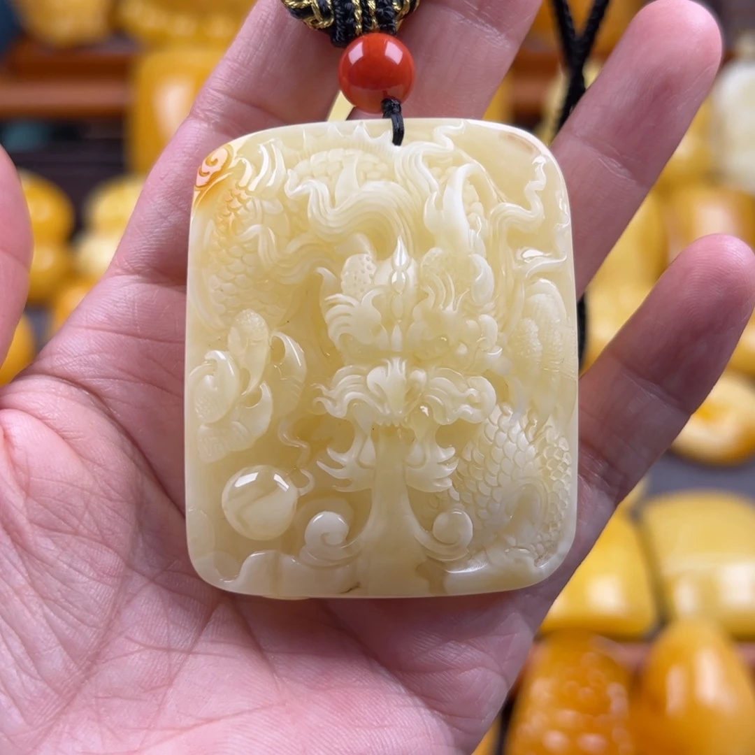 琥珀颈饰未镶嵌纯天然琥珀蜜蜡无优化