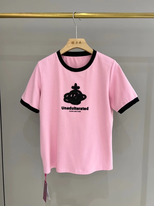 胖人坊撞色圆领T恤4470衣长65