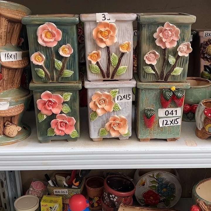 快***鞋粗陶材质多肉花盆