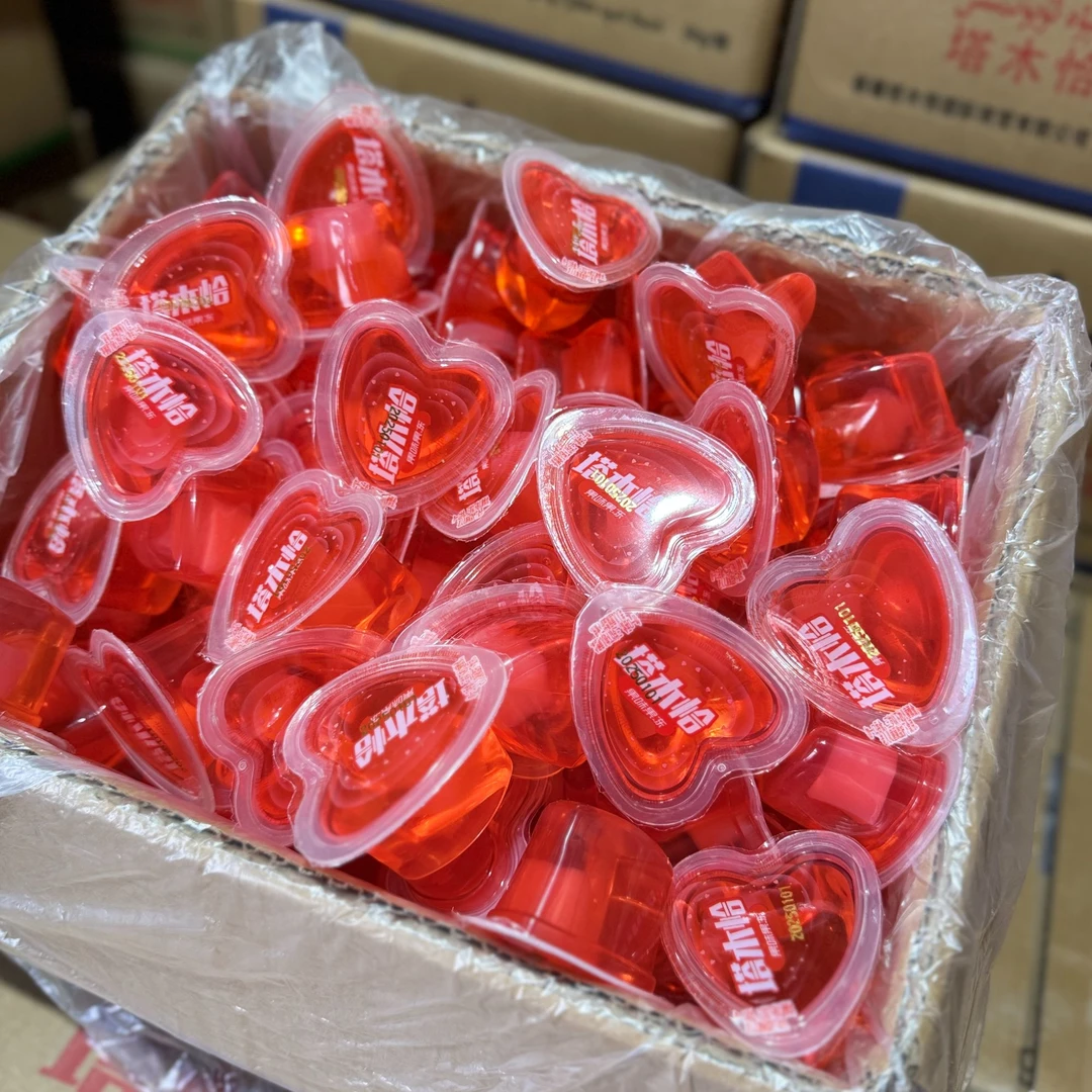 塔木恰桃心杯野果果冻1500g+10支果味棒棒糖