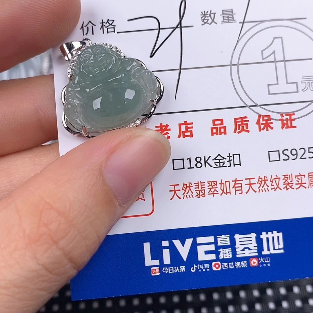 翡翠银S925镶嵌颈饰