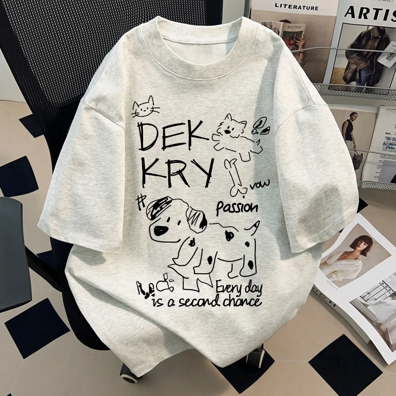 jtrt美式纯棉正肩短袖t恤男女夏季新款宽松上衣设计小众半袖体恤