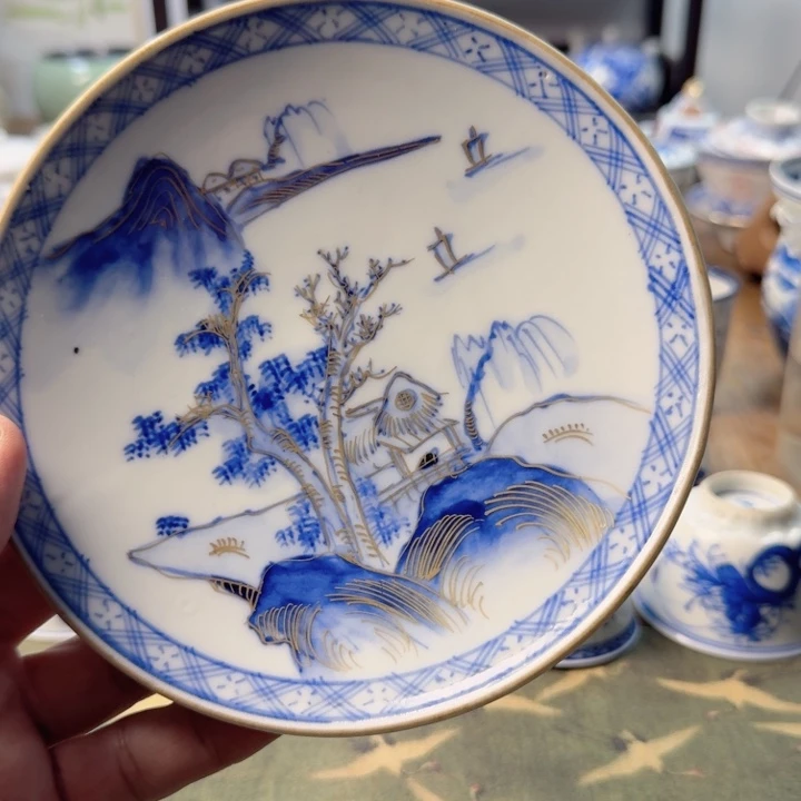 青花瓷器杯子茶具