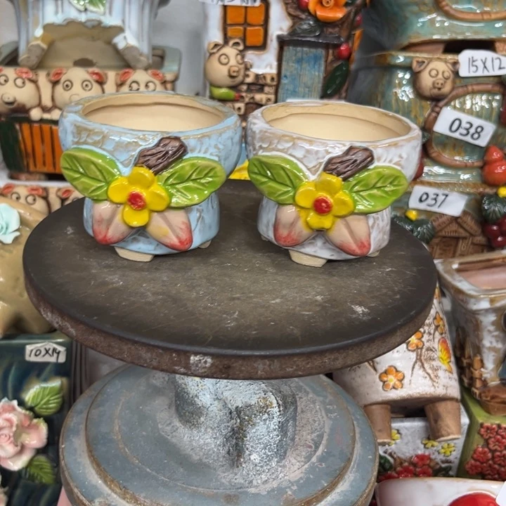 紫砂花盆粗陶材质多肉花盆