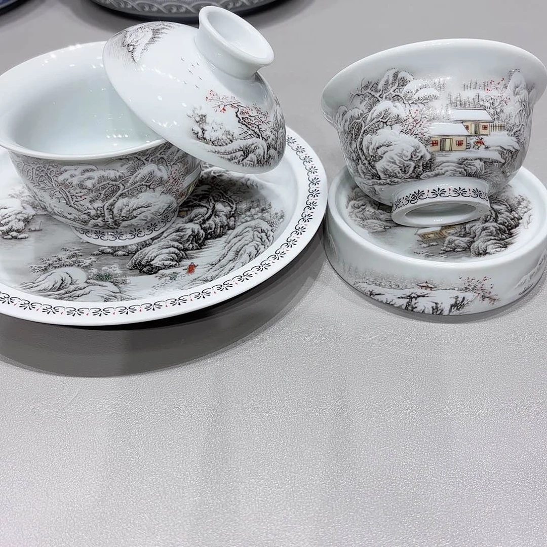 盖碗景德镇高温茶具