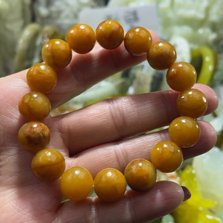 岫玉未镶嵌手链卡12